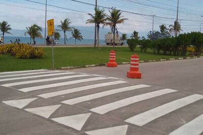 Caraguatatuba executa sinalização viária no Massaguaçu e Morro do Algodão