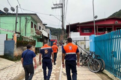 Defesa Civil de São Sebastião acompanha visita técnica do Estado para implantação de sirene na Vila Sahy