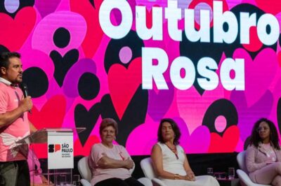 Prefeito de São Sebastião marca presença no início da campanha estadual do Outubro Rosa em evento com lideranças femininas