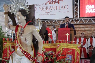 Dia do Padroeiro em São Sebastião: prefeito Felipe Augusto participa de comemorações com mensagem de esperança e celebração da vida