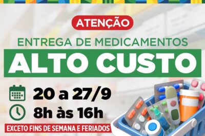 Medicamentos de Alto Custo estarão disponíveis em Ilhabela a partir do dia 20 de setembro